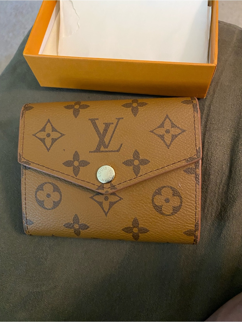 LV Brown Monogram Compact Wallet